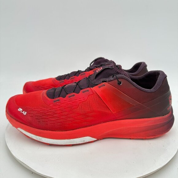 Salomon S-Lab Ultra 2 Women Size 11 409272 Red Black Running Hiking Shoes - Picture 1 of 11